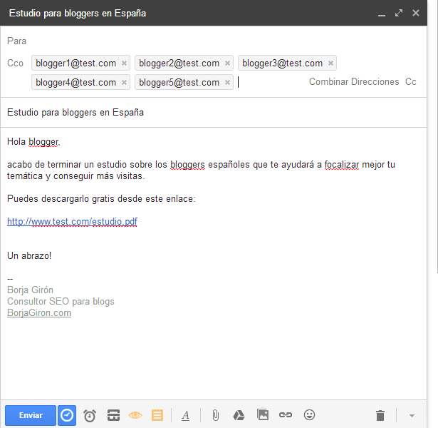 envio email masivo