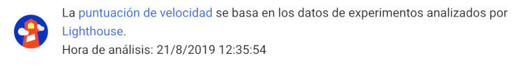 hora analisis pagespeed